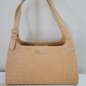 Liz Claiborne Tan Croc-Embossed Tote